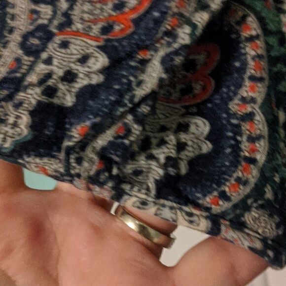 LIVE in love soft top 3/4 sleeve Paisley boho shirt scoop Medium M Lucky Brand - Picture 3 of 12